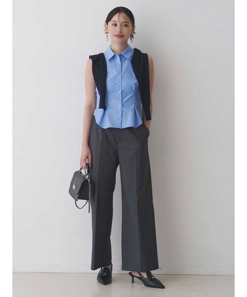 MERCURYDUO(マーキュリーデュオ)の「カーデセットノースリシャツ(シャツ/ブラウス・レディース・その他1/オフホワイト/ブルー・FREE)」の5枚目の写真