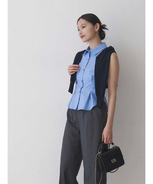 MERCURYDUO(マーキュリーデュオ)の「カーデセットノースリシャツ(シャツ/ブラウス・レディース・その他1/オフホワイト/ブルー・FREE)」の7枚目の写真