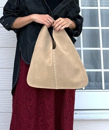 Q | スエードスタッズミニホーボー(トートバッグ)