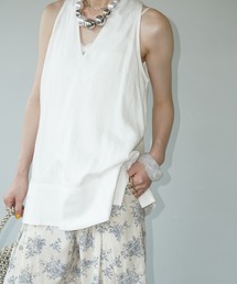 chuclla（チュクラ）の「Vネック リネンミックスベスト chw25s084（ベスト）」