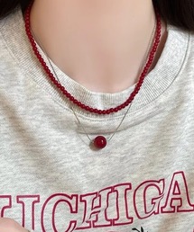 mebole（メボレ）の「レッドストーンネックレス（ネックレス）」