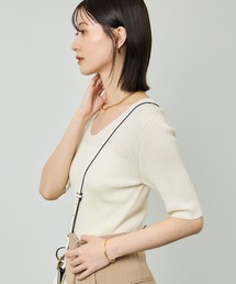 ROPE' | ワイドリブラウンドネック スーパーメリノウール ニット/イージーケア(ニット/セーター)