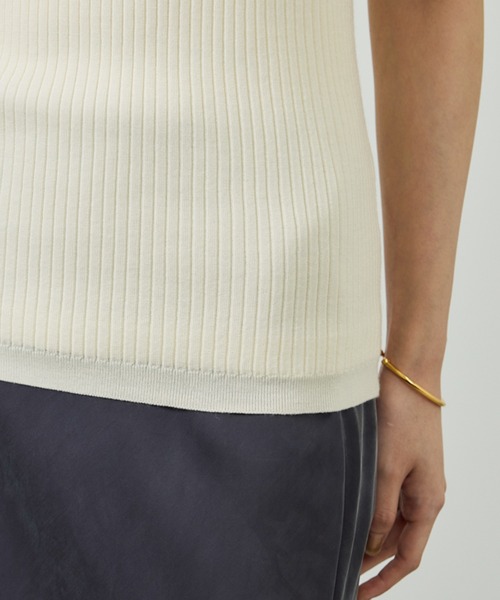 ROPE'（ロペ）の「ワイドリブラウンドネック スーパーメリノウール ニット/イージーケア（ニット/セーター・レディース・グレー/オフホワイト/ブラック・FREE）」の21枚目の写真