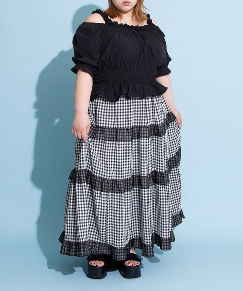 PUNYUS（プニュズ）の「2WAYオフショルダーブラウス（シャツ/ブラウス・レディース・ブラック/ホワイト・1/2/3/4）」の20枚目の写真