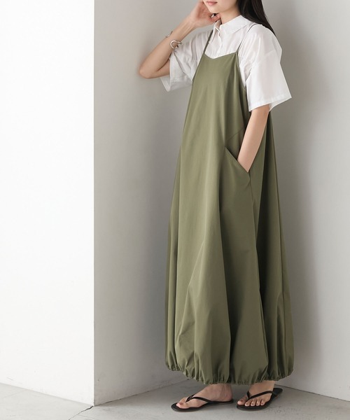 forksy.(フォルクシー)の「【forksy.】バルーンシルエットキャミワンピース(ワンピース・レディース・カーキ/アイボリー/ブルー/ブラック・FREE)」の3枚目の写真