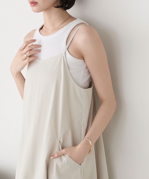 forksy.(フォルクシー)の「【forksy.】バルーンシルエットキャミワンピース(ワンピース・レディース・カーキ/アイボリー/ブルー/ブラック・FREE)」の5枚目の写真
