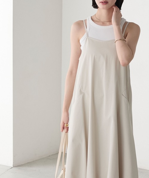 forksy.(フォルクシー)の「【forksy.】バルーンシルエットキャミワンピース(ワンピース・レディース・カーキ/アイボリー/ブルー/ブラック・FREE)」の12枚目の写真