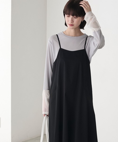 forksy.(フォルクシー)の「【forksy.】バルーンシルエットキャミワンピース(ワンピース・レディース・カーキ/アイボリー/ブルー/ブラック・FREE)」の22枚目の写真