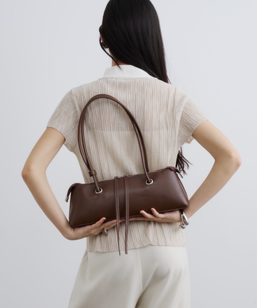 DFFUR.（ディフル）の「ロングハンドルワイドショルダーバッグ（ショルダーバッグ・レディース・アイボリー/ブラウン・FREE）」の20枚目の写真