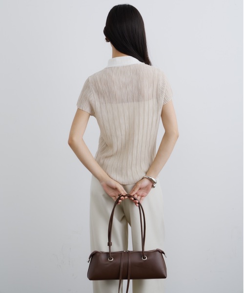 DFFUR.（ディフル）の「ロングハンドルワイドショルダーバッグ（ショルダーバッグ・レディース・アイボリー/ブラウン・FREE）」の21枚目の写真