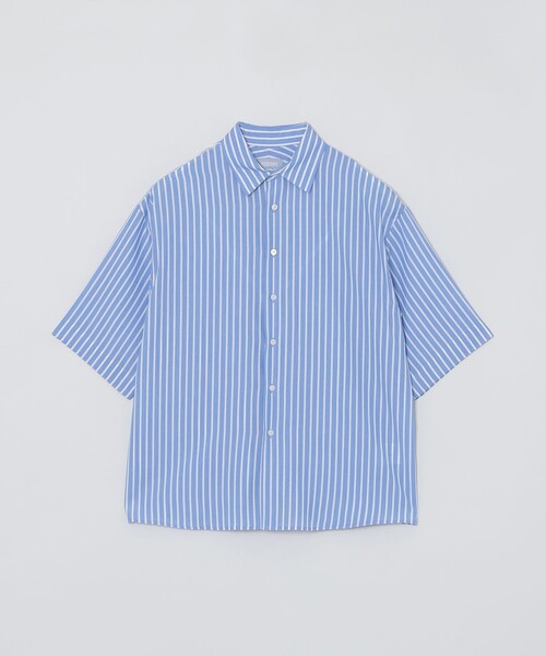 MACKINTOSH PHILOSOPHY(マッキントッシュ フィロソフィー)の「GREY LABEL ストライプショートスリーブレギュラーカラーシャツ(シャツ/ブラウス・レディース・ライトグレー/ライトブルー・2/6)」の2枚目の写真