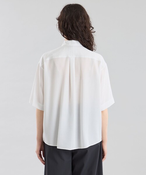 MACKINTOSH PHILOSOPHY(マッキントッシュ フィロソフィー)の「GREY LABEL ストライプショートスリーブレギュラーカラーシャツ(シャツ/ブラウス・レディース・ライトグレー/ライトブルー・2/6)」の6枚目の写真