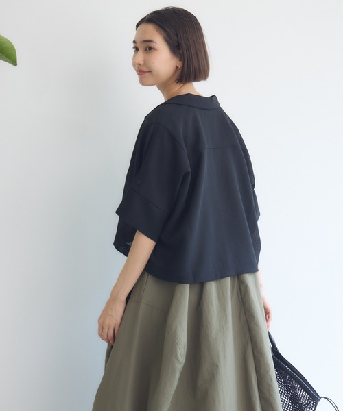 KATHARINE ROSS（キャサリンロス）の「【PILLINI/ピリーニ】メッシュコンパクトジャケット（テーラードジャケット・レディース・モカ/ブラック・MEDIUM）」の14枚目の写真