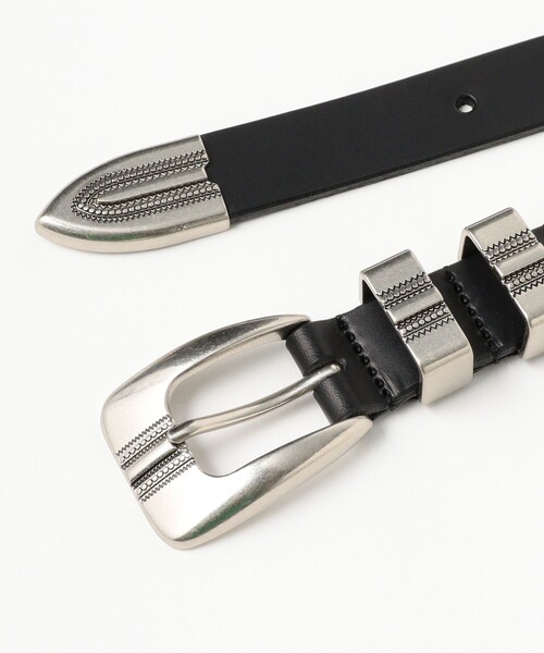 BEAMS BOY（ビームスボーイ）の「25mm レザー ベルト（ベルト・レディース・ブラウン/ブラック・ONE SIZE）」の4枚目の写真