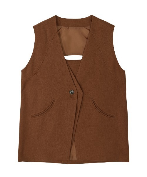 Ameri TWINKLE CURVE VEST アメリヴィンテージ Ameri（アメリ）の「TWINKLE CURVE VEST（ベスト）」 - WEAR
