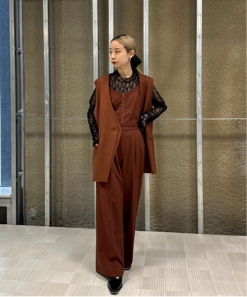 セール】DOUBLE LAYER LIKE CURVE VEST（ベスト）｜Ameri（アメリ）の