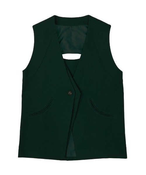 セール】DOUBLE LAYER LIKE CURVE VEST（ベスト）｜Ameri（アメリ）の