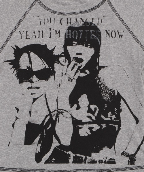 Figments（フィグメンツ）の「パンクプリントT（Tシャツ/カットソー・レディース・杢グレー/ブラック・FREE）」の7枚目の写真