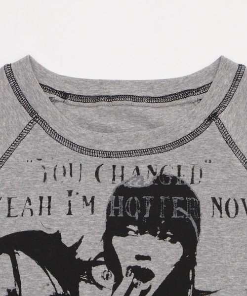 Figments（フィグメンツ）の「パンクプリントT（Tシャツ/カットソー・レディース・杢グレー/ブラック・FREE）」の9枚目の写真