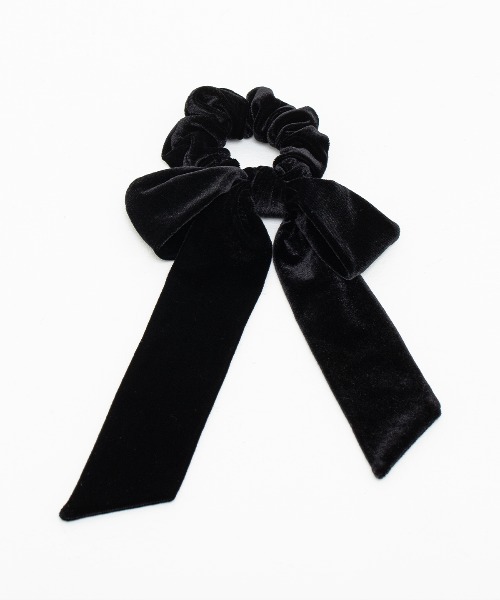 kirakiraShop（キラキラショップ）の「ベロア ロング リボン シュシュ（シュシュ・レディース・ブラウン/グレー/ブラック/ワイン・FREE）」の7枚目の写真