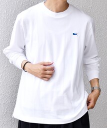 LACOSTE | 【SHIPS any別注】LACOSTE: ワンポイント ピケ クルーネック Tシャツ 25AW (ロンT)◇(Tシャツ/カットソー)