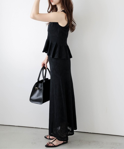 AMELY（エミリー）の「レースサマーニットセットアップ（セットアップ・レディース・モカ/ホワイト/ブラック・フリー）」の16枚目の写真