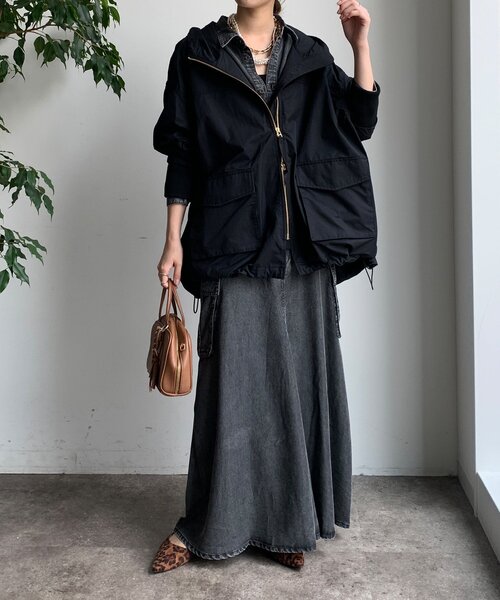 DouDou（ドゥドゥ）の「マンパMA1（その他アウター・レディース・ブラック/ベージュ/ブラウン・FREE）」の4枚目の写真