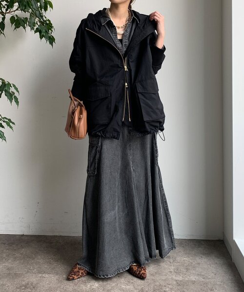 DouDou（ドゥドゥ）の「マンパMA1（その他アウター・レディース・ブラック/ベージュ/ブラウン・FREE）」の7枚目の写真