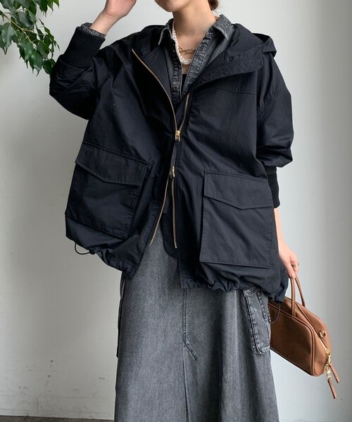 DouDou（ドゥドゥ）の「マンパMA1（その他アウター・レディース・ブラック/ベージュ/ブラウン・FREE）」の10枚目の写真