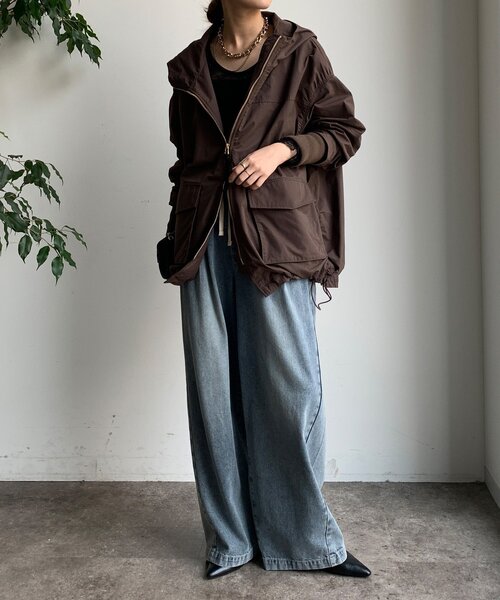 DouDou（ドゥドゥ）の「マンパMA1（その他アウター・レディース・ブラック/ベージュ/ブラウン・FREE）」の16枚目の写真