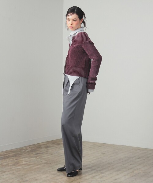 Ray BEAMS（レイビームス）の「1タック ワイド パンツ（スラックス・レディース・グレー/その他・0/1）」の9枚目の写真