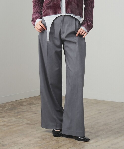 Ray BEAMS（レイビームス）の「1タック ワイド パンツ（スラックス・レディース・グレー/その他・0/1）」の11枚目の写真