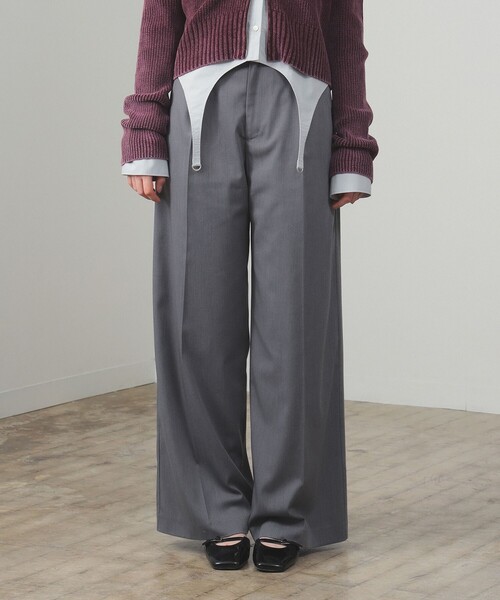 Ray BEAMS（レイビームス）の「1タック ワイド パンツ（スラックス・レディース・グレー/その他・0/1）」の12枚目の写真
