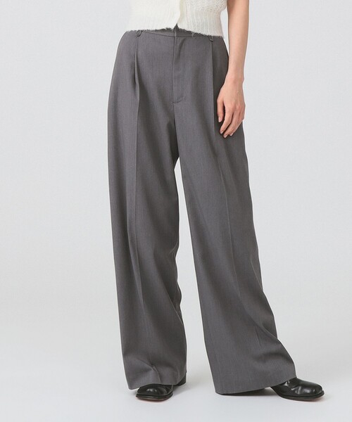 Ray BEAMS（レイビームス）の「1タック ワイド パンツ（スラックス・レディース・グレー/その他・0/1）」の3枚目の写真