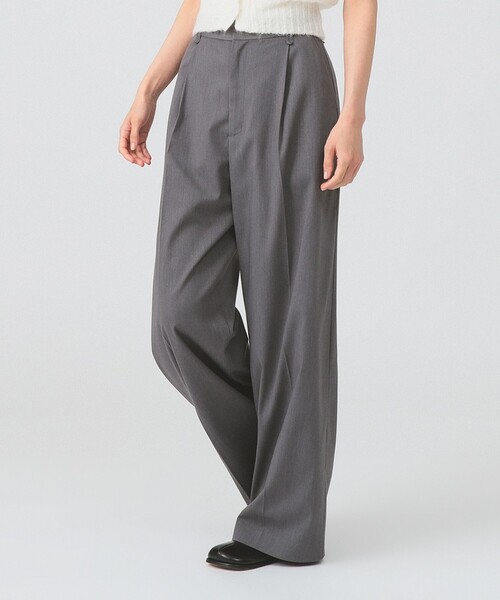 Ray BEAMS（レイビームス）の「1タック ワイド パンツ（スラックス・レディース・グレー/その他・0/1）」の5枚目の写真