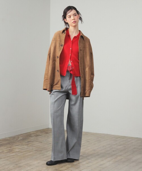 Ray BEAMS（レイビームス）の「1タック ワイド パンツ（スラックス・レディース・グレー/その他・0/1）」の6枚目の写真