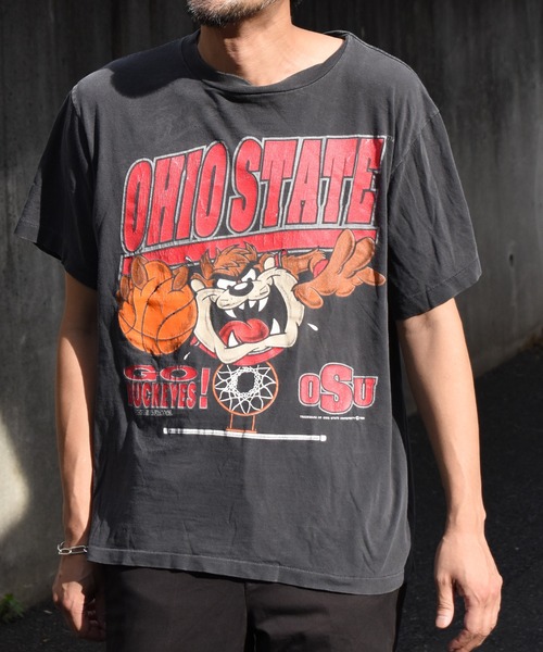 Looney Tunes（ルーニーテューンズ）の「【USED】90’s Looney Tunes “OHIO STATE” カレッジ キャラクター Tシャツ（Tシャツ/カットソー・メンズ・ブラック・X-LARGE）」の12枚目の写真
