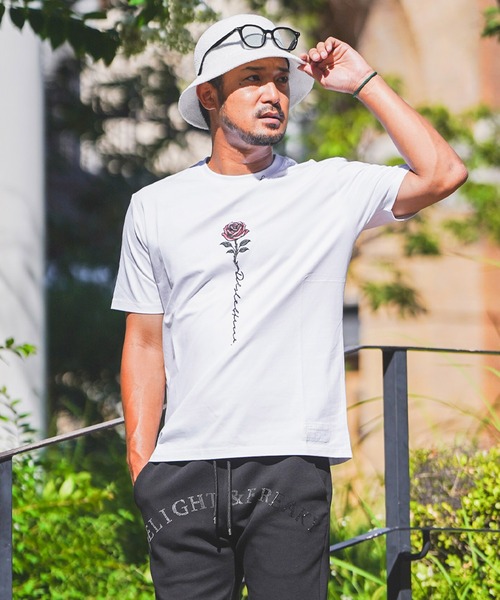 adamsJUGGLER（アダムスジャグラー）の「RTEG/M&ローズティー（Tシャツ/カットソー・メンズ・ホワイト/ブラック・S/XL/L/M/XXL）」の2枚目の写真