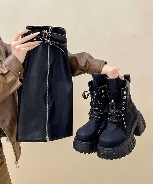 最終値下げ　ブーツ（26cm）とポンチョのセット セール】「天使系ホワイト登場」/【1足3役】超厚底×美脚レッグカバー