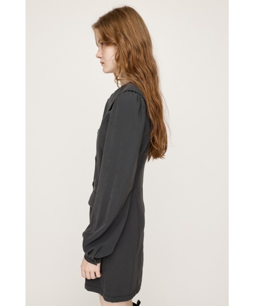 SLY（スライ）の「SAILOR COLLAR S/OP セーラーカラー ショートワンピース 秋服（ワンピース・レディース・ブラック/グレー・1/2）」の9枚目の写真