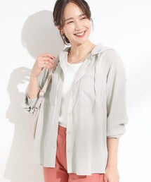 DRESKIP | 【S-LL】大人の抜け感 シアーフードシャツ(シャツ/ブラウス)