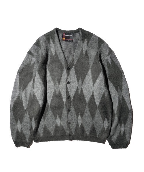 TOWNCRAFT（タウンクラフト）の「TOWN CRAFT タウンクラフト / SHAGGY VINTAGE V CARDIGAN アクリル 花柄（カーディガン/ボレロ・メンズ・グレー系1/その他1/グレー/オリーブ/カーキ/その他2・SMALL/MEDIUM/LARGE）」の3枚目の写真