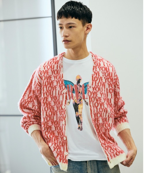 TOWNCRAFT（タウンクラフト）の「TOWN CRAFT タウンクラフト / SHAGGY VINTAGE V CARDIGAN アクリル 花柄（カーディガン/ボレロ・メンズ・グレー系1/その他1/グレー/オリーブ/カーキ/その他2・SMALL/MEDIUM/LARGE）」の12枚目の写真
