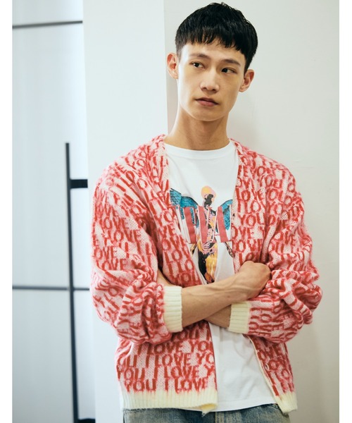 TOWNCRAFT（タウンクラフト）の「TOWN CRAFT タウンクラフト / SHAGGY VINTAGE V CARDIGAN アクリル 花柄（カーディガン/ボレロ・メンズ・グレー系1/その他1/グレー/オリーブ/カーキ/その他2・SMALL/MEDIUM/LARGE）」の11枚目の写真