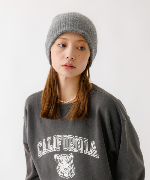 Ruben（ルーベン）の「【RUBEN/ルーベン】RUS-8344/アンゴラビーニー/ANGORA LAKED BEANIE/帽子/ビーニー/シンプル【WEB限定】（ニットキャップ/ビーニー・レディース・グレー/ベージュ・フリー）」の3枚目の写真