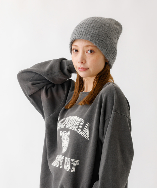 Ruben（ルーベン）の「【RUBEN/ルーベン】RUS-8344/アンゴラビーニー/ANGORA LAKED BEANIE/帽子/ビーニー/シンプル【WEB限定】（ニットキャップ/ビーニー・レディース・グレー/ベージュ・フリー）」の4枚目の写真