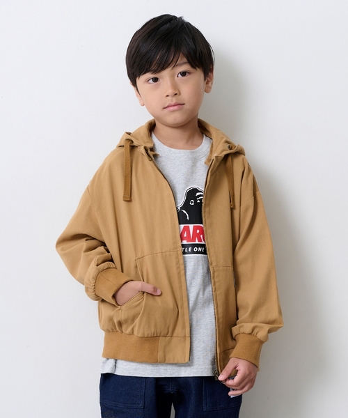 XLARGE KIDS(エクストララージキッズ)の「タイガーカモツイルフードブルゾン(ブルゾン・キッズ・ベージュ/カーキ・130cm/90cm/120cm/140cm/100cm/110cm)」の1枚目の写真