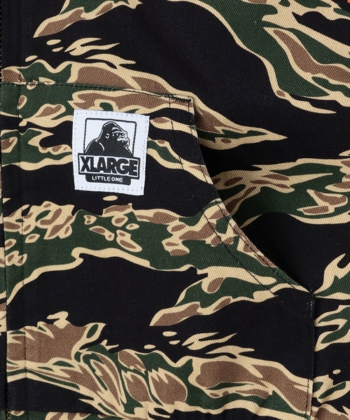 XLARGE KIDS(エクストララージキッズ)の「タイガーカモツイルフードブルゾン(ブルゾン・キッズ・ベージュ/カーキ・130cm/90cm/120cm/140cm/100cm/110cm)」の6枚目の写真