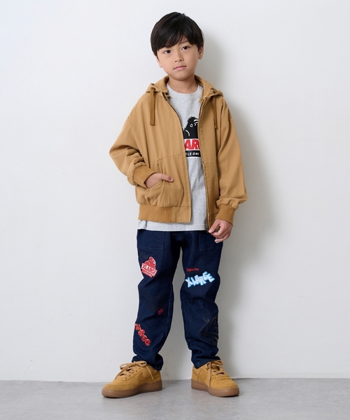 XLARGE KIDS(エクストララージキッズ)の「タイガーカモツイルフードブルゾン(ブルゾン・キッズ・ベージュ/カーキ・130cm/90cm/120cm/140cm/100cm/110cm)」の14枚目の写真