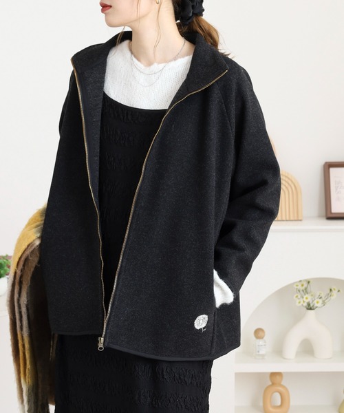 BARNDOOR（バーンドア）の「圧縮ニットフルジップJKT（ブルゾン・レディース・グリーン/オートミール/マスタード/オレンジ/チャコール・FREE）」の6枚目の写真